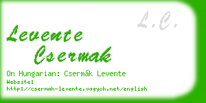 levente csermak business card